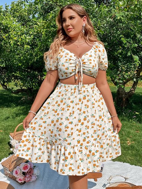 Summer Skirt Plus Size, Plus Size Summer Outfits Big Stomach Curvy Fashionista, Skirt And Top Plus Size, Plus Size Summer Outfits Big Stomach, Plus Size Crop Top, Curvy Boho, Curvy Girl Outfits Summer, Plus Size Outfits Casual, Cropped Plus Size