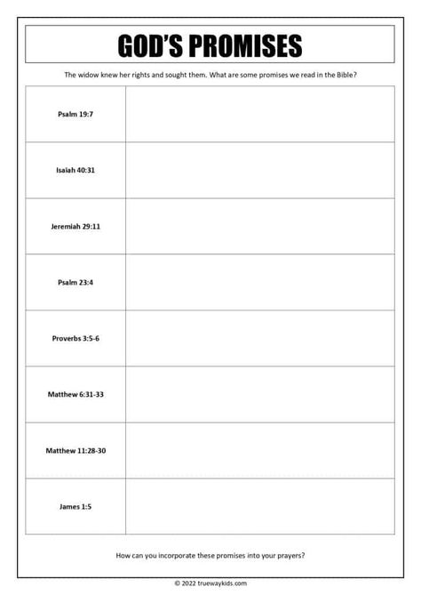 Check out this great worksheet on God's promises from the Bible. It's perfect for a teen Bible study or youth group. This worksheet is a great way for teens to look up God's promises in the Bible. It's perfect for a Bible study or for personal study at home. There are also links to resources for further study. This is a great way to get teens involved in Bible study and help them learn more about their faith. Bible Worksheets For Adults, Bible Verse Worksheet, Bible Study For Middle Schoolers, Youth Bible Study Lessons Free Printable, Bible Apps For Teens, Bible Worksheets For Women, Bible Study Activities For Youth, Bible Study For Teen Girls, Bible Worksheets For Teens