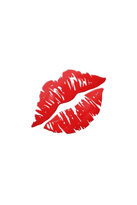 The 💋 Kiss Mark emoji appears as a bright red, full pair of lips with a slight curve to the right. The lips are slightly parted, as if in the middle of a kiss, and there is a small, white highlight on the top lip to give the appearance of shine. The overall shape of the emoji is round, with no visible outline or border. Kiss Drawings Outline, Muah Kiss Emoji, Kiss Emoji Drawing, Png Emoji Stickers, Iphone Imogies, How To Draw Kiss Mark, Emoji Widgets, Kiss Mark Png, New Emojis Iphone Ios