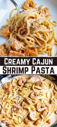 Shrimp Recipes Cajun Pasta, Best Shrimp Dishes Dinners, Baked Cajun Pasta, Healthy Cajun Pasta Recipes, Pasta For Seafood, Cajun Shrimp And Pasta Recipes, Pasta To Go With Shrimp, Cajun Shrimp Pasta Easy, Creamy Shrimp And Chicken Pasta