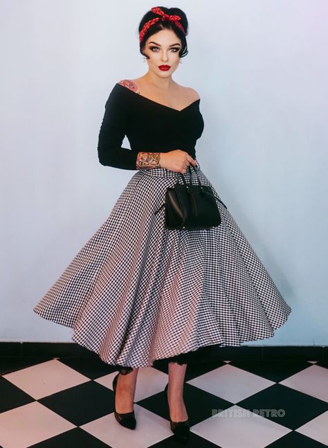 50s Party Outfit, 1950’s Outfits, Retro Party Outfit, 1950 Outfits, 1950s Outfit, Retro Chic Fashion, Outfits 50s, Moda Pinup, 1950s Fashion Women