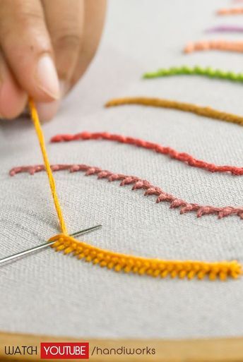 Tips On Embroidery, Beginners Embroidery Stitches, Embroidery For Quilts, Finishing Stitch Sewing, Basic Hand Embroidery Stitches Pattern, Fun Embroidery Stitches, Embroidery Stiches Names, How To Start Blanket Stitch, Running Stitches Embroidery