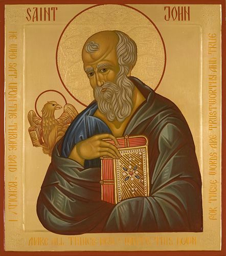 Saint John - Icons of the Four Evangelists St John The Evangelist Icon, Saint John The Evangelist, St John The Evangelist, Saint Matthew, Eastern Orthodox Church, John The Evangelist, Paint Icon, Church History, Byzantine Art