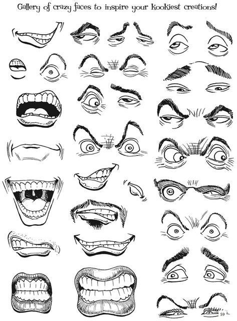 Cartoon Drawing Tips, Caricature Features, Monster Face Drawing, Cartoon Character Design References, Faces Practice, Face Practice, Monster Faces, Draw Face, رسم كاريكاتير