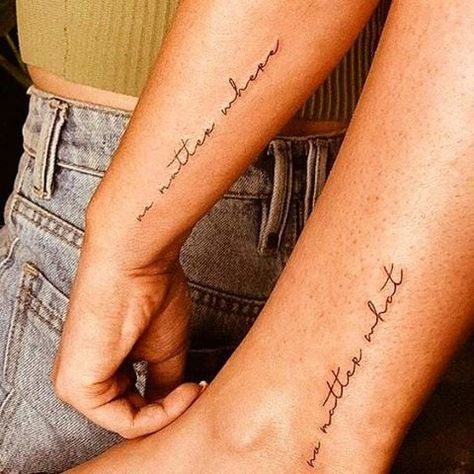 Friendship Tattoos, Tattoo Inspiration, Quote Tattoos, Acab Tattoo, Delicate Tattoos For Women, Quote Tattoos Girls, Matching Best Friend Tattoos, Small Quote Tattoos, Inspiration Tattoos