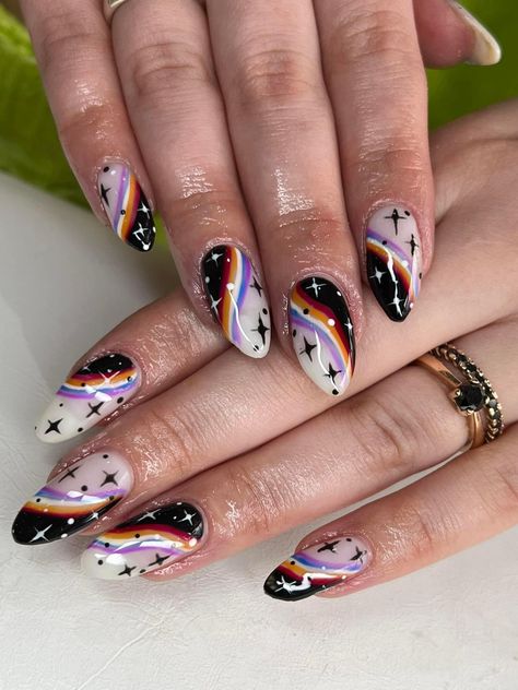 90s Whimsigoth Nails, Tattoo Inspired Nails, Sammi Jefcoate Nails, Shellac Colors, August Nails, Barbie Drawing, Nails Inspired, Permanent Vacation, Fall Nail Art