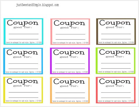 Blank Coupon Template Printable New Free Blank Coupons to Print New Printable Birthday 36 Blank Coupon Template, Free Coupon Template, Coupon Book Template, Coupon Book Diy, Printable Coupon Book, Mother's Day Coupons, Coupons Printable, Template Birthday, Christmas Coupons