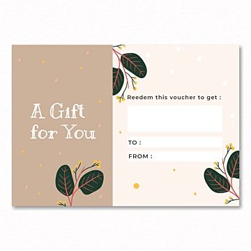 Voucher Design Aesthetic, Gift Vouchers Design, Gift Voucher Template Printable Free, Coupon Design Layout, Gift Coupon Ideas, Coupon Aesthetic, Gift Card Design Voucher, Gift Coupon Design, Digital Gift Card Design