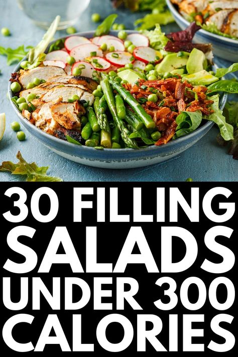 Essen, Clean Eating Salads, Filling Salads, Healthy Lunch Salad, Eating At Home, Low Calorie Salad, 300 Calorie Meals, Low Calorie Lunches, Make Ahead Salads