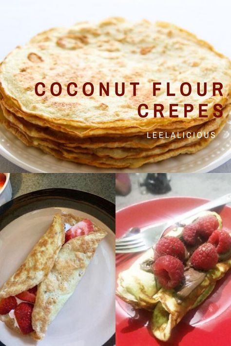 Essen, Coconut Flour Crepes, Keto Crepes, Vegan Crepes, Crepes Recipe, Coconut Flour Recipes, Keto Diet Breakfast, Recetas Keto, Diet Breakfast Recipes