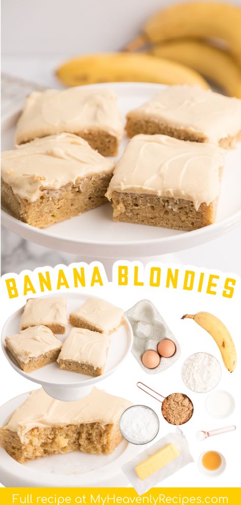 Baked Good With Banana, Easy Recipe With Ripe Bananas, Blonde Banana Brownies, Fast Banana Recipes, What To Make With One Ripe Banana, Banana Recipes 2 Bananas, Simple Banana Dessert, Easy Dessert Recipes Banana, Healthy Desserts With Bananas Easy