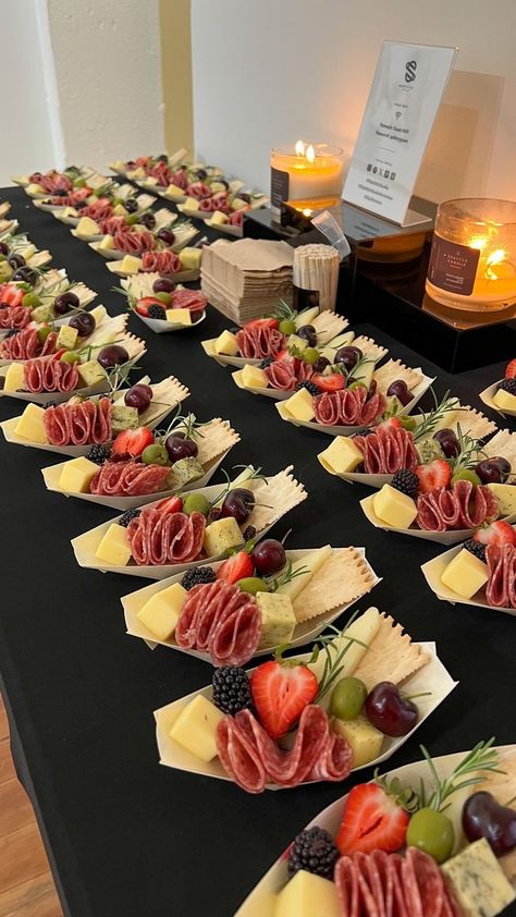 Finger Food Appetizers For Wedding, Self Serve Charcuterie, Charcuterie Letter Boxes Wedding, Wedding Appetizer Display, Charcuterie Cups Sweet, Individual Table Charcuterie Boards, Charcuterie Fruit And Veggie Board, Easy Party Platters Finger Foods, Charcuterie Single Serving