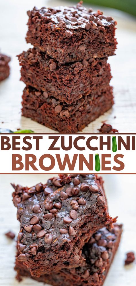 Frosted Chocolate Zucchini Brownies - Averie Cooks Pie, Zuchinni Brownies, Best Zucchini Brownies, Chocolate Zucchini Brownies, Best Zucchini, Zucchini Brownies, Averie Cooks, Zuchinni Recipes, Zucchini Cake