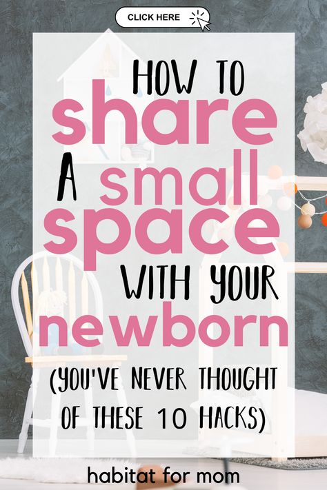 pinterest pin for how to share a room with your newborn Nursery Office Combo, Shared Baby Rooms, Small Baby Nursery, Nursery Guest Room Combo, Baby Nook, Small Space Baby, Small Room Nursery, Sharing A Room, Shared Nursery