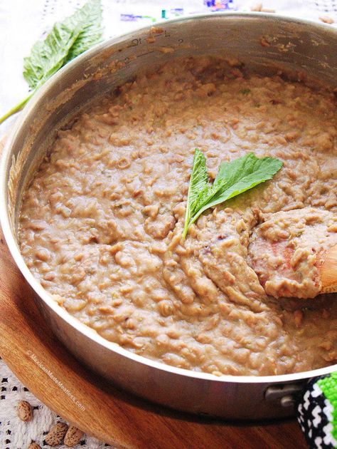 Mexican refried beans or frijoles refritos are a Mexican food staple that everyone should master. You’ll love this easy authentic refried beans recipe because it's better than canned or restaurant refried beans. This recipe makes the BEST refried beans! Restaurant Refried Beans, Mexican Refried Beans Recipe, Authentic Refried Beans Recipe, Best Refried Beans Recipe, Authentic Refried Beans, Best Refried Beans, Refried Beans Recipe Easy, Mexican Beans Recipe, Mexican Refried Beans