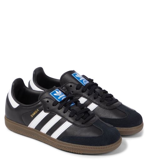 Samba OG leather sneakers Adidas Sambas Black, Samba Adidas Black, Black Samba Adidas, Black Adidas Samba, Adidas Samba Og Black, Sambas Black, Collage Fits, White Samba, Black Sambas