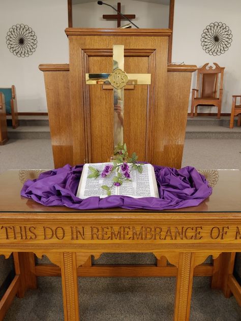 Any occasion - Smyrna FWB Church Blounts Creek NC Easter Church Flowers, Alter Decorations, Easter Arrangements, Easter Wreath Cross, Alter Ideas, Altar Arrangements, Communion Table, Church Altar Decorations, Altar Ideas