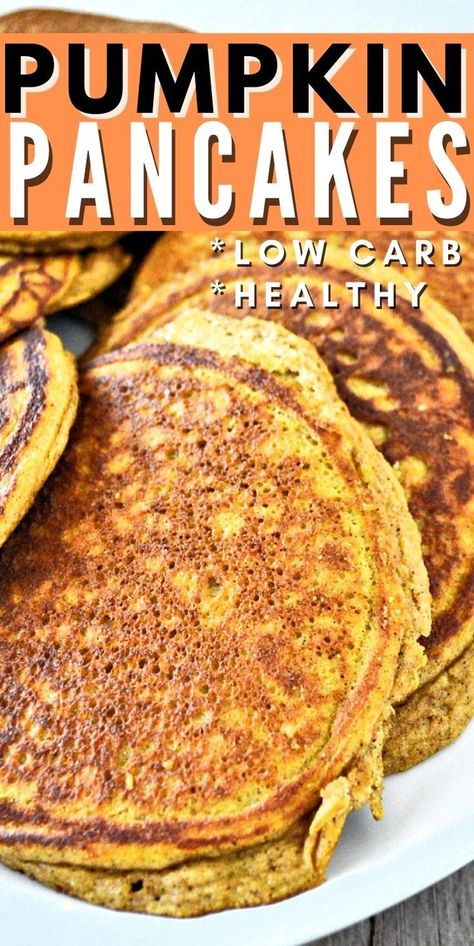 Low Carb Pumpkin Pancakes, Pumpkin Breakfast, Healthy Low Carb, Carb Dinner, Pumpkin Pancakes, Fall Cocktails, Free Keto Recipes, Low Carb Breakfast Recipes, Healthy Pumpkin