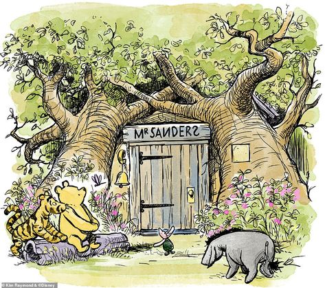 Enchanting woodland 'Bearbnb' inspired by the Winnie the Pooh house now available on Airbnb | Daily Mail Online House At Pooh Corner, Winnie The Pooh Classic, 100 Acre Wood, Pooh And Piglet, Winnie The Pooh Pictures, Hundred Acre Woods, Classic Winnie The Pooh, 디즈니 캐릭터, Images Vintage