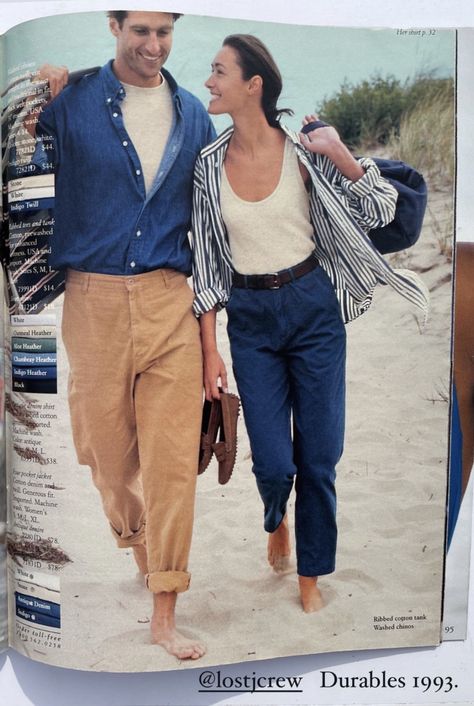 Vintage Ralph Lauren Ads, J Crew Catalog, J Crew Summer, J Crew Outfits, Fashion Decades, Mountain Outfit, J Crew Style, Beanie Style, Couple Outfits