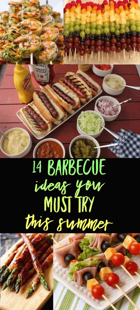 14 barbecue ideas you must try this summer Sides For Big Crowds, Family Barbecue Party Ideas, End Of Summer Bbq Ideas, Barbecue Food Ideas, Barbeque Party Food, Skewers Ideas, Party Burgers, Barbecue Party Ideas, Barbecue Appetizers