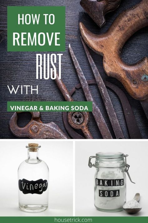 Diy Rust Remover, Cleaning Rusty Tools, Remove Rust From Metal, Baking Soda Health, Baking Soda On Carpet, Cleaning Your House, Vinegar And Baking Soda, Uses For Baking Soda, Baking Power