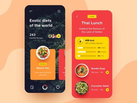 Desain Ux, Mobil Design, Ui Design Mobile, Desain Ui, Diet Apps, Design Apps, Ux Design Inspiration, App Interface, Mobile App Ui