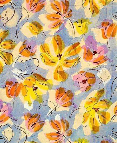 Raoul Dufy. A lovely way to paint decorative tulips Croquis, Jean Dufy, 데이비드 호크니, Raoul Dufy, Botanical Pattern, Print Inspiration, Flower Illustration, Textile Patterns, Surface Pattern Design