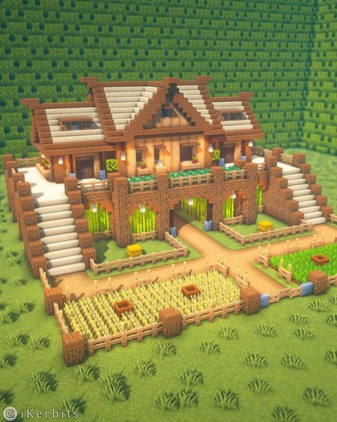 Cool Minecraft Houses Survival Easy, Minecraft First Night House, Survival World Builds, Snow Village Minecraft Ideas, Minecraft Parrot Perch, Minecraft Building Ideas House Blueprints Easy, Duo House Minecraft, House Ideas In Minecraft, Two Story Minecraft Houses