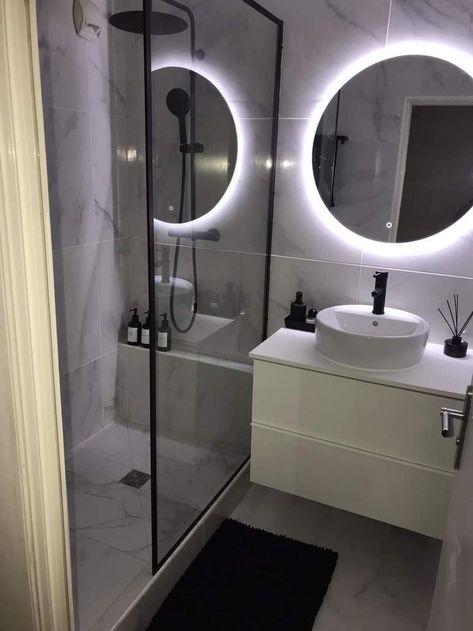 Aesthetic Bathroom Modern, Restroom Aesthetic, Aesthetic Restroom, Baños Aesthetic, Baño Aesthetic, Hostel Room, Restroom Decor, تصميم للمنزل العصري, Bathroom Redesign