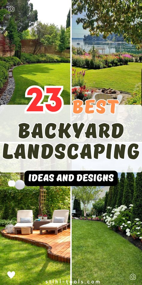 '23 Landscaping Ideas to Perk Up Your Backyard' brings you a collection of beautiful backyard landscaping designs. From simple layouts to elaborate garden design ideas, we cover every aspect to help you create your own outdoor paradise, even on a budget. Unique Backyard, Large Yard Landscaping, Inexpensive Backyard Ideas, Inexpensive Landscaping, Hardscape Backyard, Garden Design Layout Landscaping, Large Backyard Landscaping, Cheap Garden, Backyard Design Layout