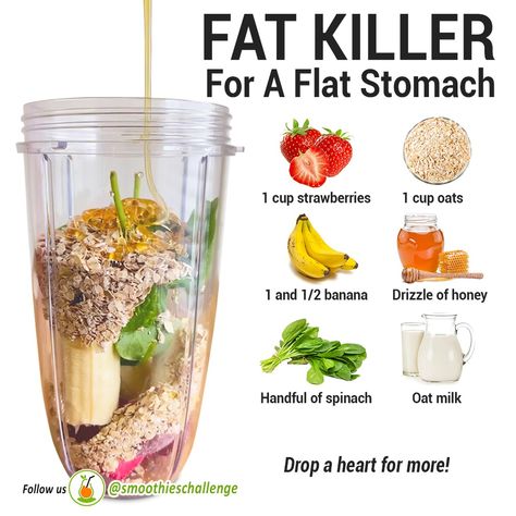 Oats Smoothie Recipes, Kiat Diet, Resep Smoothie, Fruit Smoothie Recipes Healthy, Oat Smoothie, Easy Healthy Smoothies, Smoothie Recipes Healthy Breakfast, Smoothie Drink Recipes, Healthy Drinks Smoothies