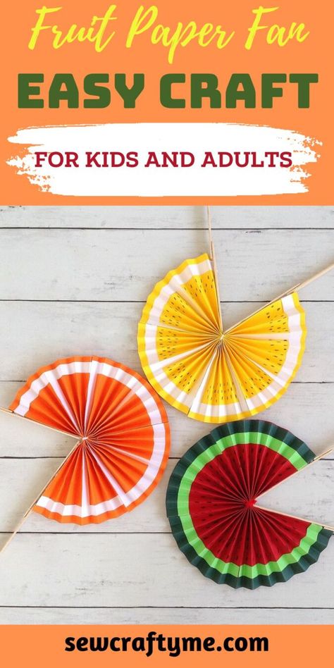 Tropical Activities, Caribbean Crafts, Diy Fans, June Crafts, Summer Arts And Crafts, Lemon Crafts, Babysitting Crafts, Fruit Crafts, Children Crafts