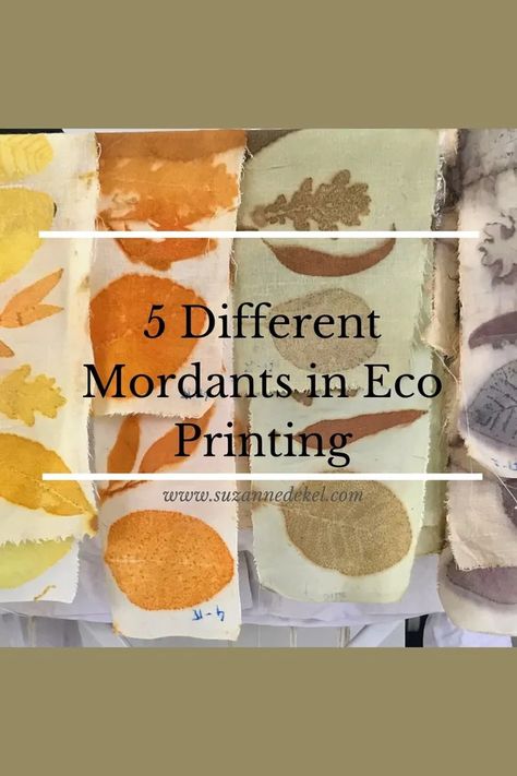 Mordants For Eco Printing, Mordant Printing, Botanical Printing On Fabric, Ecoprint Tutorial, Eco Printing Fabric, Eco Printing Tutorial, Eco Printing Textiles, Eco Dyeing Fabric, Prints On Fabric