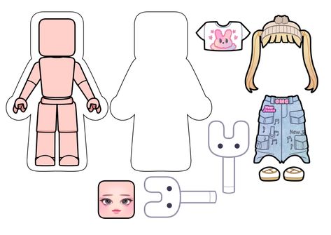 DIY Paper Dolls: Step-by-Step Guide with Free Templates Blind Bags Roblox Paper, Roblox Blind Bag, Roblox Paper Doll, Roblox Doll, Realistic Paper Flowers, Mothers Day 2023, Paper Blinds, Book Cover Diy, Paper Dolls Clothing