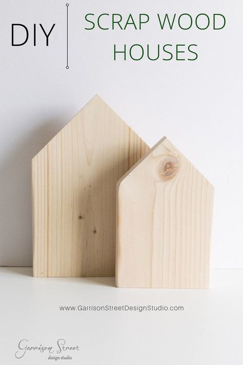 DIY Scrap Wood Houses | ©️GarrisonStreetDesignStudio | Christmas | Holiday | Houses | Scrap | Village | Modern | Rustic | Farmhouse | Wooden | Neutral | Mini | Small | Tabletop | DIY | Budget | Cheap | Decor | Ideas | Inspiration | Easy | Decorations | Home | Simple | Xmas | Fun | Display | Centerpiece | Themes | Small | How to Make | Tutorial | Craft | Hearth & Hand | Magnolia | Centerpiece | Pieces | Wood | Scene | Scandinavian | Cozy | Minimalist | Scan Scrap Wood Houses, Scandi Hygge, Tabletop Diy, Magnolia Centerpiece, Cheap Decor Ideas, Diy Scrap Wood, Easy Decorations, Holiday Houses, Cozy Minimalist