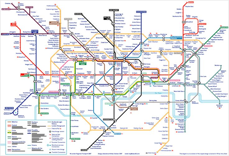 the london underground map is shown in blue