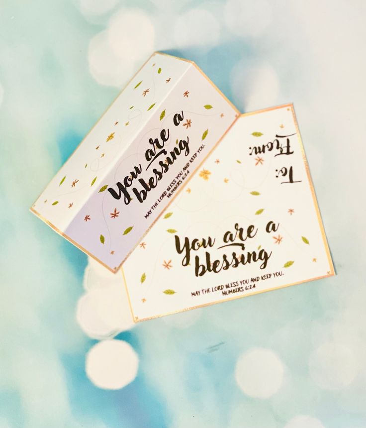 two envelopes that say you are a blessing