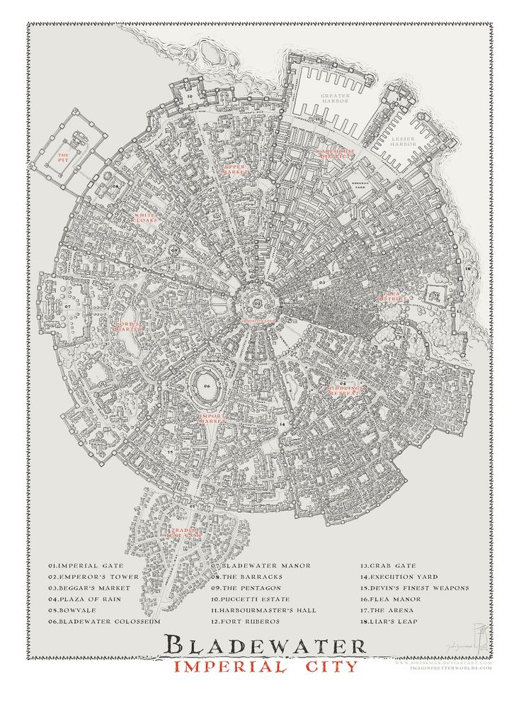 an old map of the city of bladewater in imperial city, england