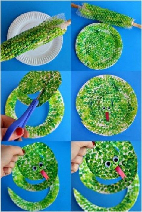 paper plate crafts for kids to make with peas and other things that are green in color