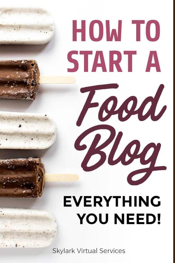 an advertisement for food blog with ice cream and chocolate pops on sticks in the middle