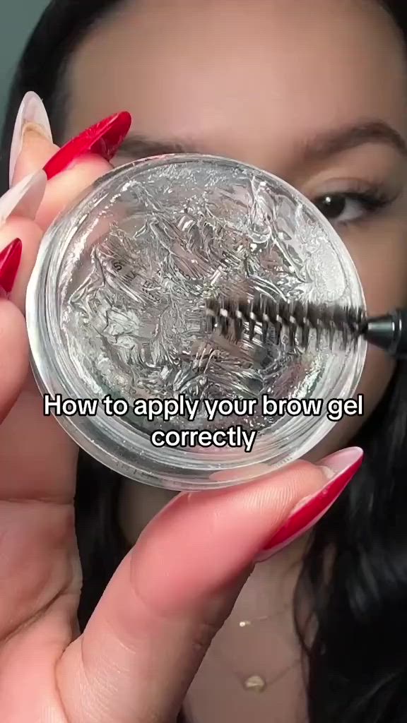 This contains an image of: How To Apply Brow Gel Correctly