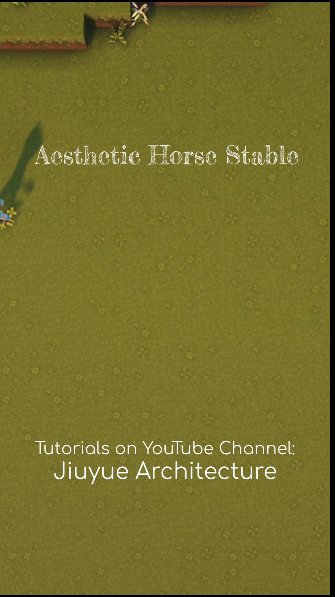 This may contain: an aerial view of a horse stable with text overlaying the image that reads,'aesthetic horse stable '