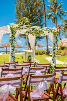 Outdoor wedding area