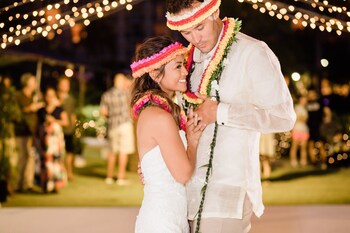 Outdoor wedding area