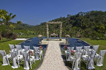 Outdoor wedding area