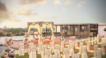 Outdoor wedding area