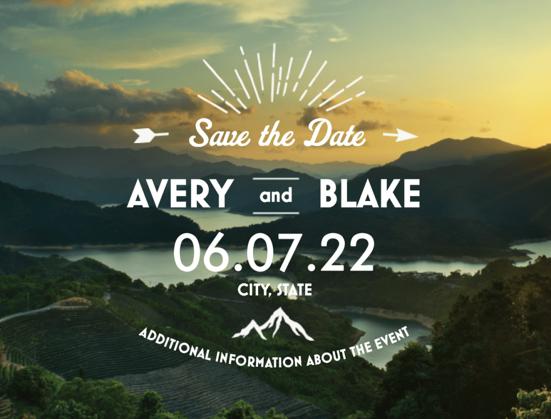 vistaprint mountain save the date alternative wedding ideas from Offbeat Wed (formerly Offbeat Bride)