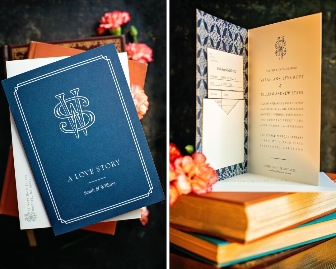 literary wedding invitations alternative wedding ideas from Offbeat Wed (formerly Offbeat Bride)