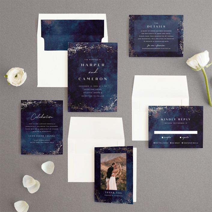 oponki celestial wedding invitations minted alternative wedding ideas from Offbeat Wed (formerly Offbeat Bride)